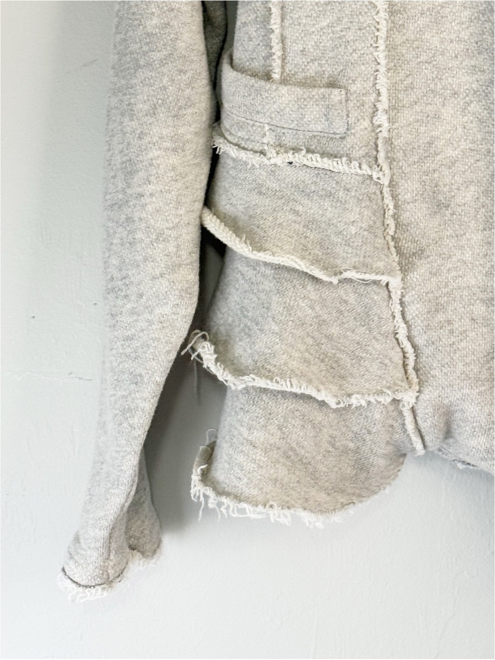 Sundance Light Gray Layered Ruffle Knit Jacket - Picture 4 of 6